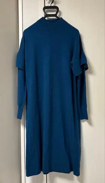 [미사용 새상품] 블루 그린 니트 원피스 타카시마야