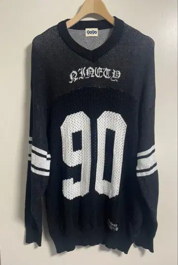9090 90 넘버링 메쉬 니트 M 사이즈