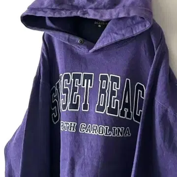 선셋 비치 노스캐롤라이나 후드티 XL 퍼플 구제 의류