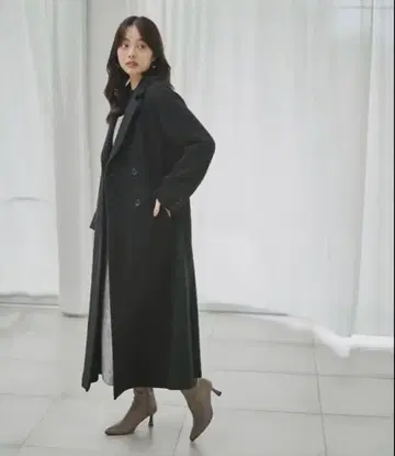 PROPORTION BODY DRESSING 블랙 롱 코트 벨트 포함