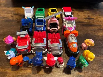 퍼피 구조대 미니카와 피규어 세트 인형, 자동차 23개