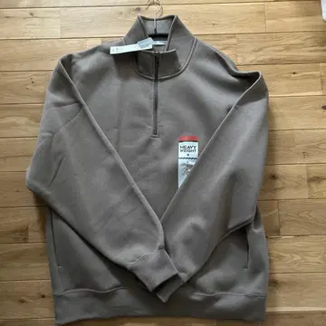 GU 남성용 하프 지퍼 맨투맨 L 베이지