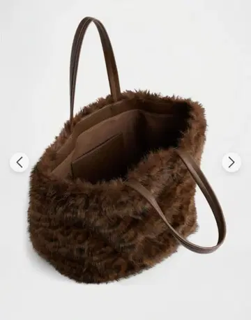 GAP 인조 모피 토트백 레오파드 무늬 새상품