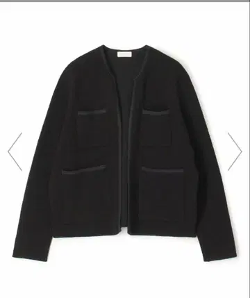 ballsey 울 나일론 부클레 프론트 오픈 가디건