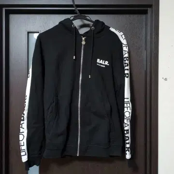 BALR. 블랙 풀 집업 후드티 XS