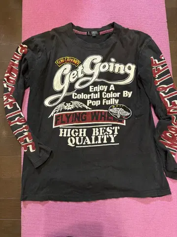 컬러풀 프린트 긴팔 셔츠