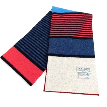 [ 컨디션 최상 ] ROBERT MACKIE 울 머플러 보더 스코틀랜드제