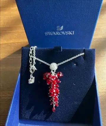 스와로브스키 목걸이 레드 크리스탈