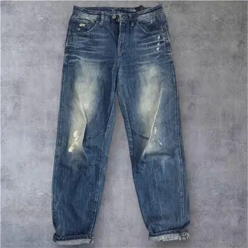 G-STAR 데미지 가공 데님 스트레이트