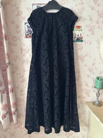 INGEBORG 블랙 레이스 원피스