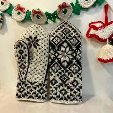 셀부풍 니트 미튼