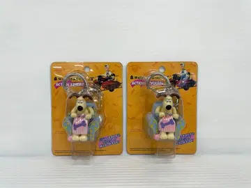 [ 레어 ] 월레스와 그루밋 액션 키체인 2개 세트 미개봉
