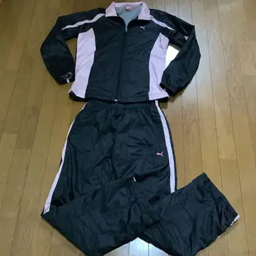 PUMA 속기모 셋업 블랙/핑크