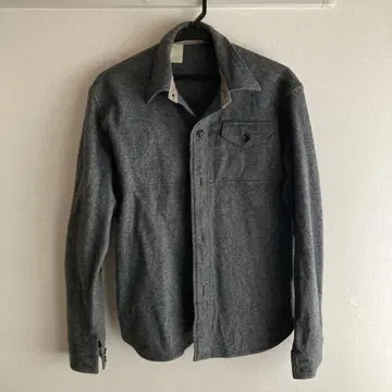 N 탄력 그레이 긴팔 셔츠 울 혼방 38