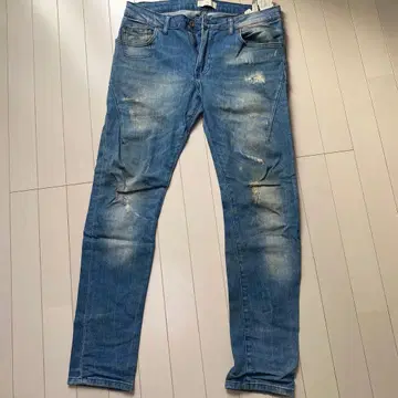 슬림핏 데님 팬츠 라이트 블루