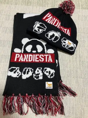 [ 세트 ] PANDIESTA 머플러와 니트 모자