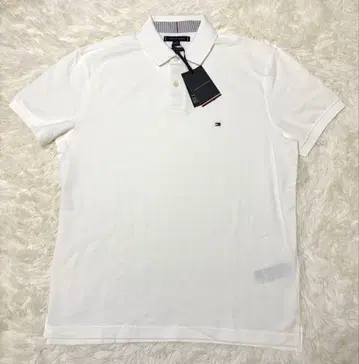 타미 힐피거 화이트 피케 셔츠 미사용 새상품 택 포함