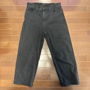 UNIQLO 유니클로 와이드 스트레이트 청바지 DARK GRAY 31