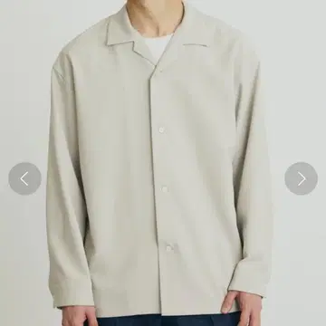 [새상품급] [PUBLIC TOKYO] GR 크로스 오픈 카라 셔츠