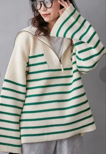 [ willow ] 보더 세일러 ZIP 풀오버 루즈핏