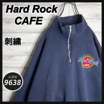 [구하기 어려움!!] 하드 록 카페 자수 하프 지퍼 뉴욕