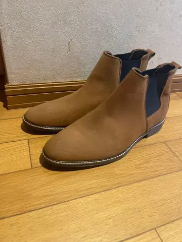 브라운 사이드 고어 부츠 스웨이드 사이즈 28cm