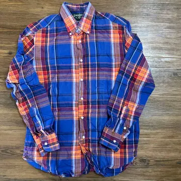 Gitman Bros. 체크 무늬 긴팔 셔츠 15 1/2