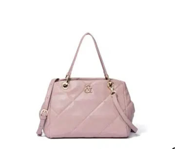 핑크 가죽 숄더백 퀼팅