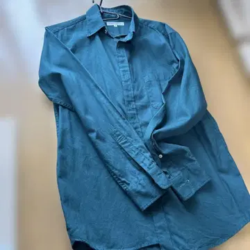 THE SHOP TK 다크 그린 긴팔 셔츠 L