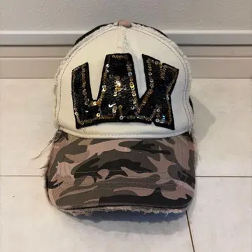 YOSHINORI KOTAKE LAX 스팽글 자수 카모플라주 캡