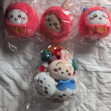 치이카와 (먼작귀) 장식용 달마 봉제 인형 4개 세트 묶음 판매