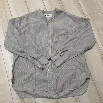 MHL, 스트라이프 밴드 카라 셔츠 M 사이즈