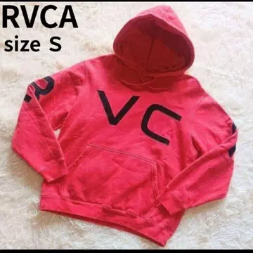 RVCA 루카 아치 로고 풀 후드티 레드 S 사이즈 빨간색