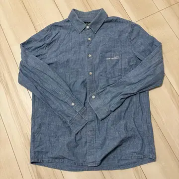A.P.C. 데님 긴팔 셔츠 다크 블루