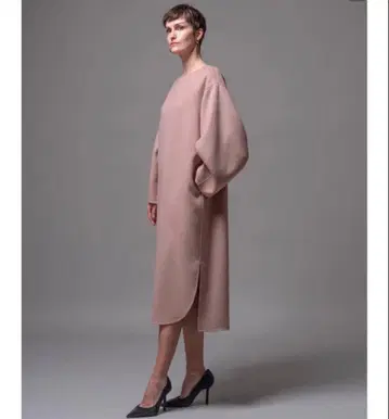 새상품 도멜 DOMELLE 울 캐시미어 더블 페이스 드레스 원피스