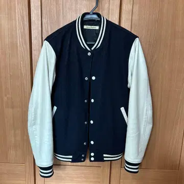 JOURNAL STANDARD 바시티 자켓 L 네이비 화이트