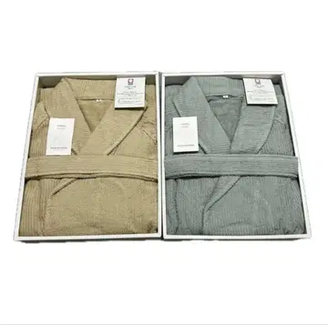 이마바리 목욕 가운 2색 세트 (베이지 그레이)