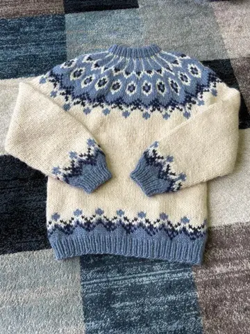 노르딕 무늬 긴팔 스웨터 니트 두꺼운 원단 덴마크제 [ STOBI ]