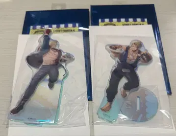 스트리트 파이터 캡콤 카페 아크릴 스탠드 2종 세트 루크, 에드