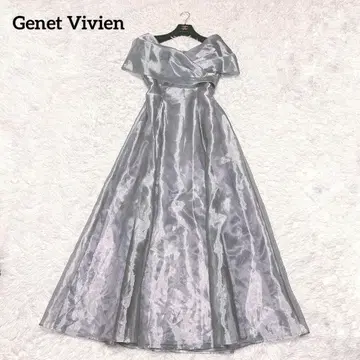 쥬네비비안 고급 롱 드레스 컬러 오프숄더 카슈쿨 그레이