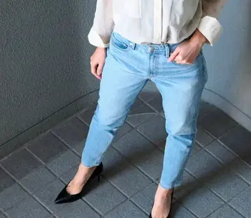 YANUK RUTH 슬림 테이퍼트 데님