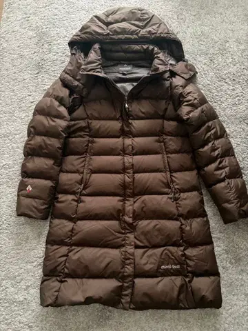 mont-bell 후드 부착 브라운 트래블 다운 자켓 S 몽벨