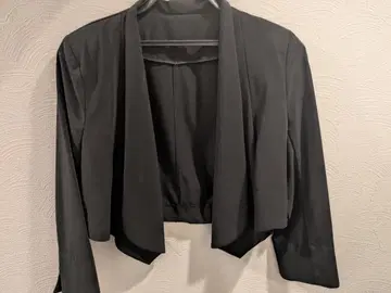 블랙 노카라 자켓 38