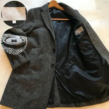 사용 횟수 적음 유나이티드 애로우즈 체스터 코트 롱 기장 트위드 그레이