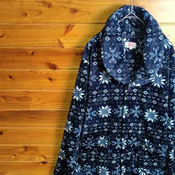 EDWIN 에드윈 플리스 자켓 가을/겨울 노르딕 무늬 북유럽 스타일 방한