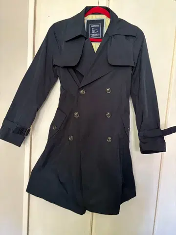 네이비 더블 브레스트 트렌치코트 BUONA GIORNATA