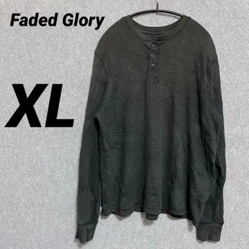 해외 구제 의류 [ Faded Glory ] 헨리넥 긴팔 티셔츠 XL