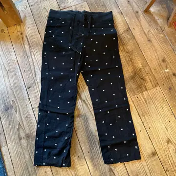 Laundry 별 패턴 블랙 와이드 팬츠