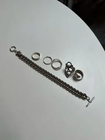 반지 5점 팔찌 1점 silver925 외 스테인리스 등 세트 판매