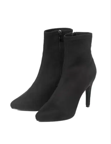 R&E 블랙 스틸레토 스트레치 부츠